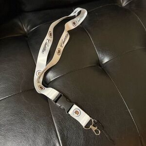 White Cadillac Lanyard with Clip